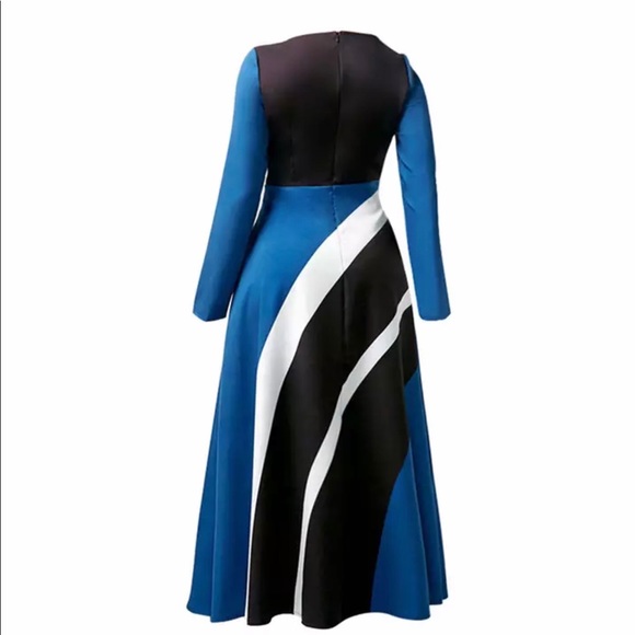 ‼️SOLD‼️NEW Elegant Stripe Color Block Long Maxi - Picture 8 of 8